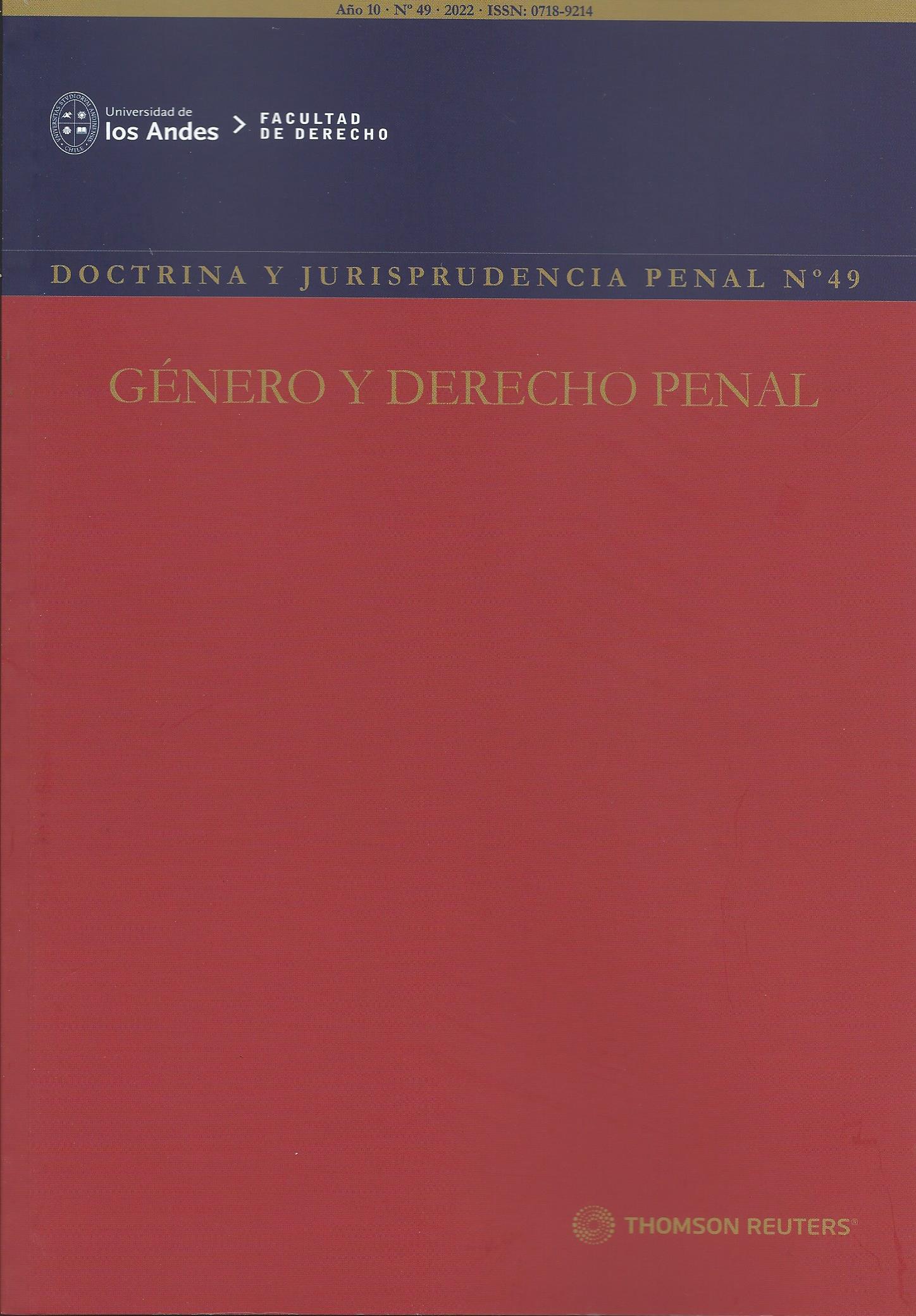 Doctrina y Jurisprudencia Penal N° 49, Género y Derecho Penal